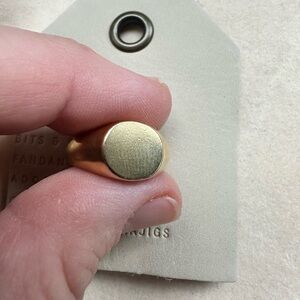 NWT- Anthropologie Gold Engraving Ring